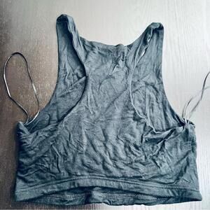 Revamped Black Sleeveless Crop Top with Cut Out Design